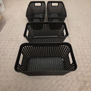 Black Storage Basket Set
